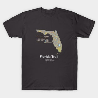 Florida Trail, National Scenic Trail Route Map T-Shirt